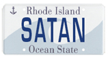 Satan custom plate